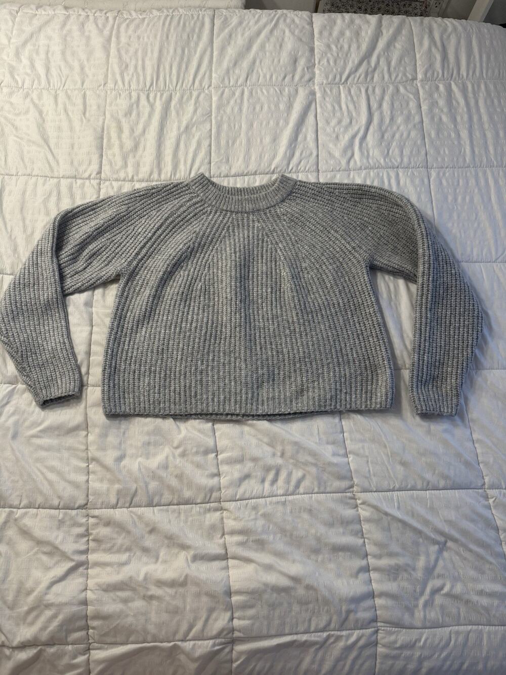 Zenana Chunky Sweater Ribbed Crewneck Gilmore Girls Gray Old Money Quiet Luxury